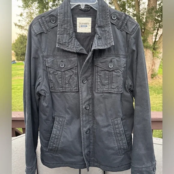 Old Navy (Vintage Wash Blue) Utility Jacket - Size (Men’s M) - Picture 2 of 5